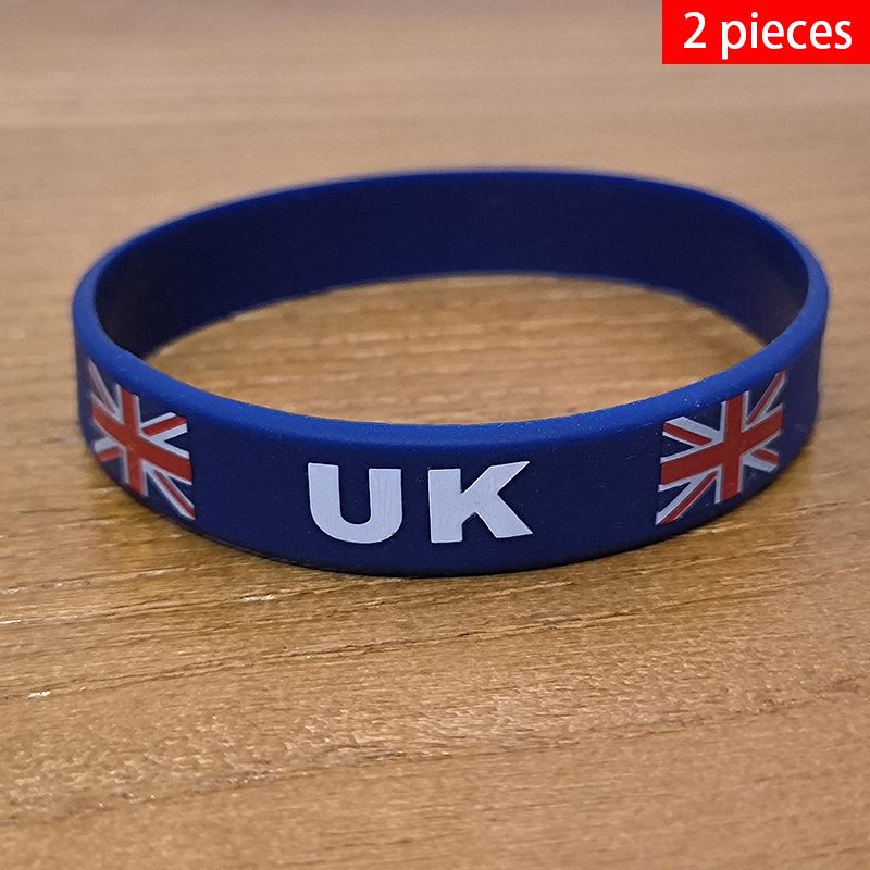 Men'S Accessories Uk - 2pcs UK National Flag Wristbands Sports