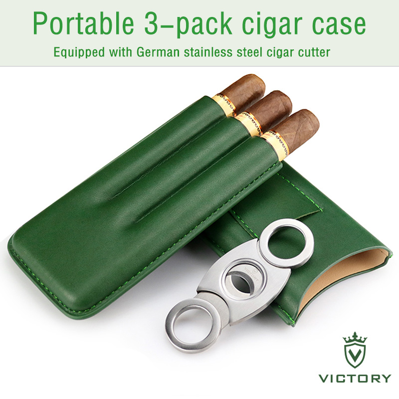 Cigar Cutter Set - Cigar Humidor Box Travel Cigar Case