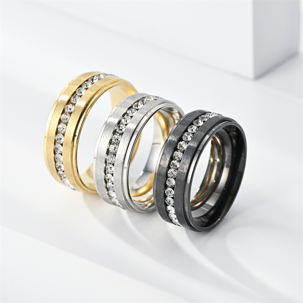 Men Accessories Ideas - Stainless Steel Diamond Rings for Women