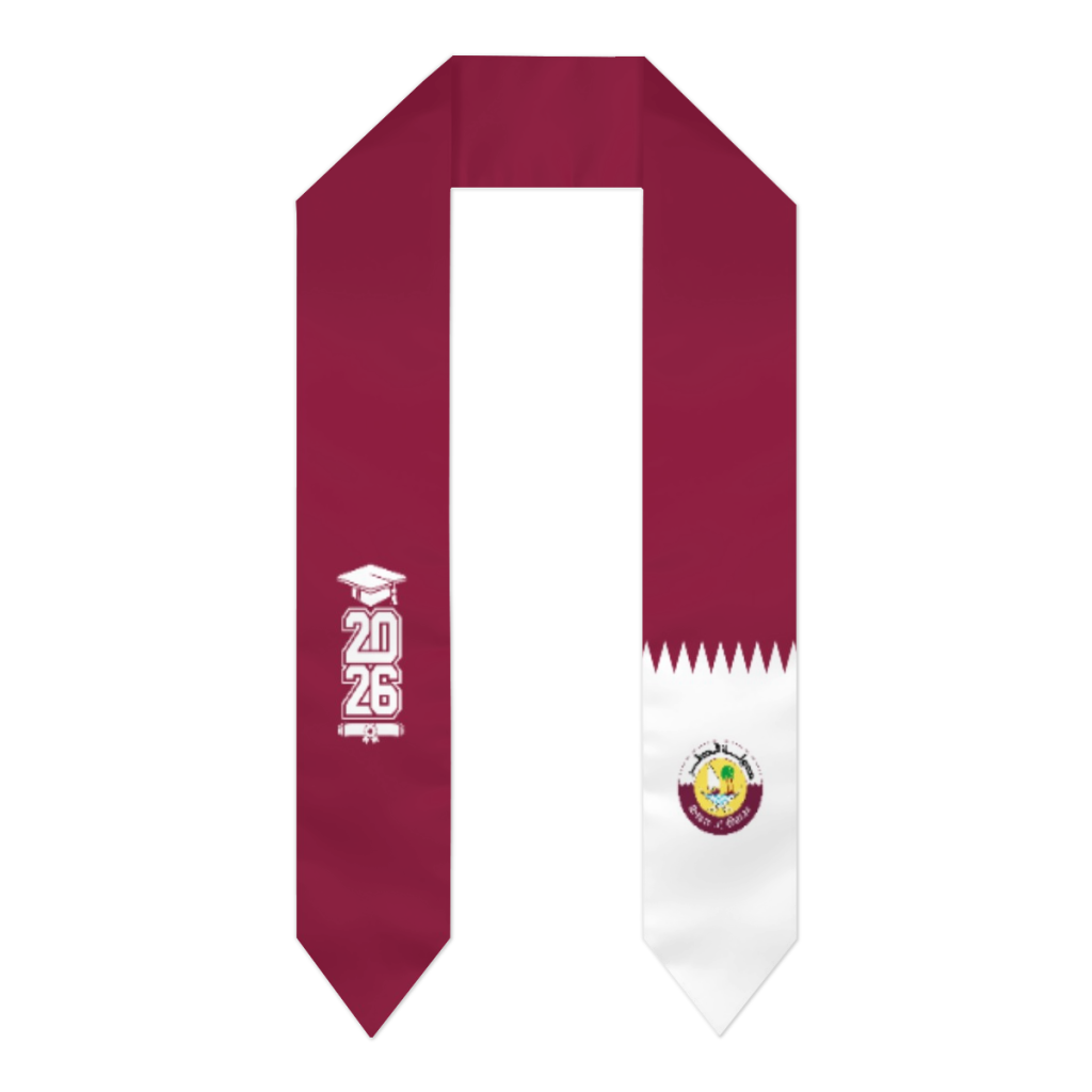 Men Accessories Qatar - Class of 2026 Qatar Flag Scarf