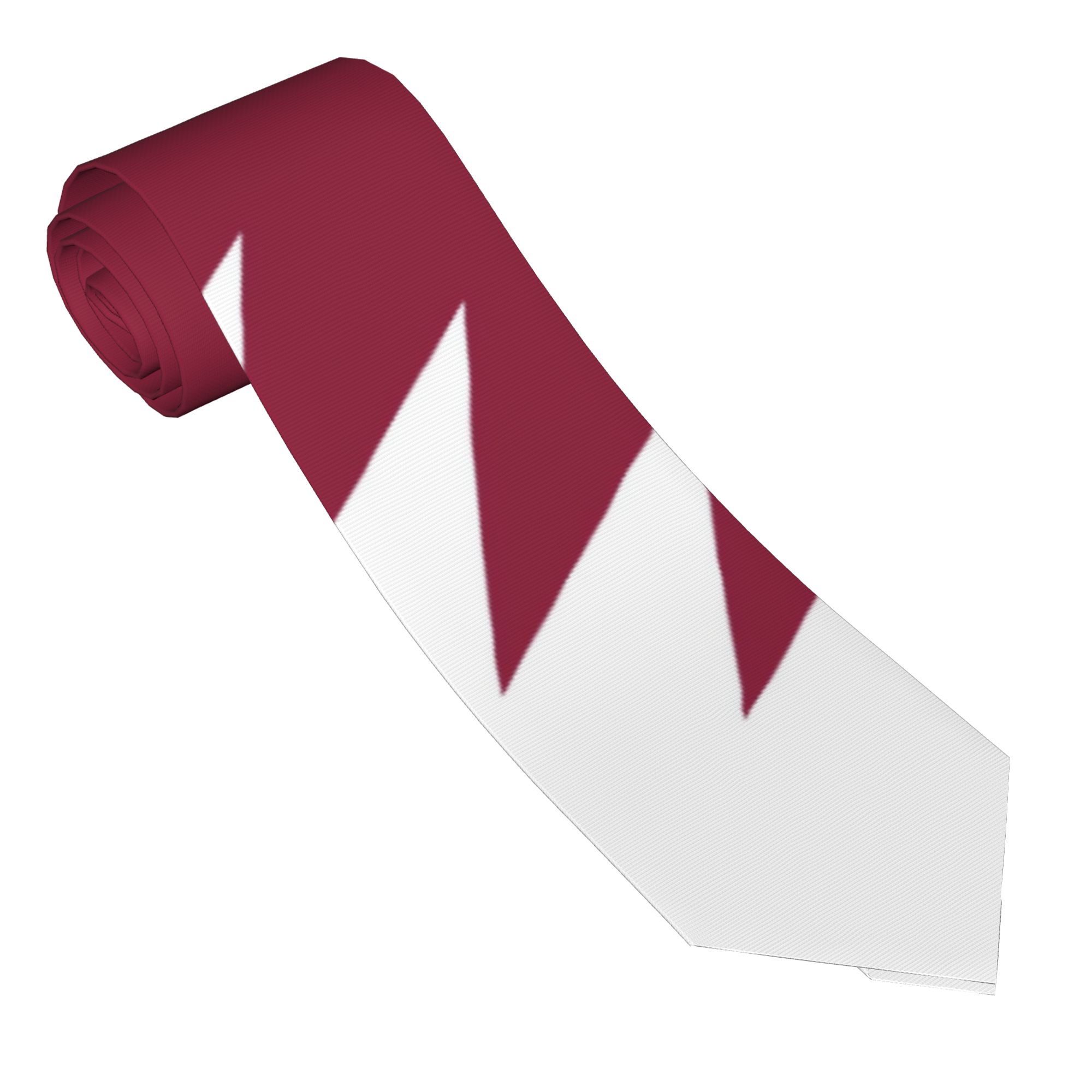 Men Accessories Qatar - Qatar Flag Emblem Tie Wedding Party