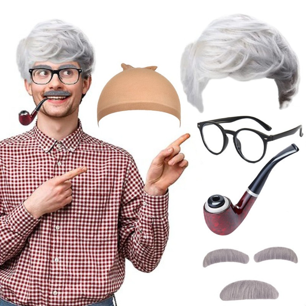 Men'S Accessories Glasses - Grandpa Cos Wig Suit Stage Play