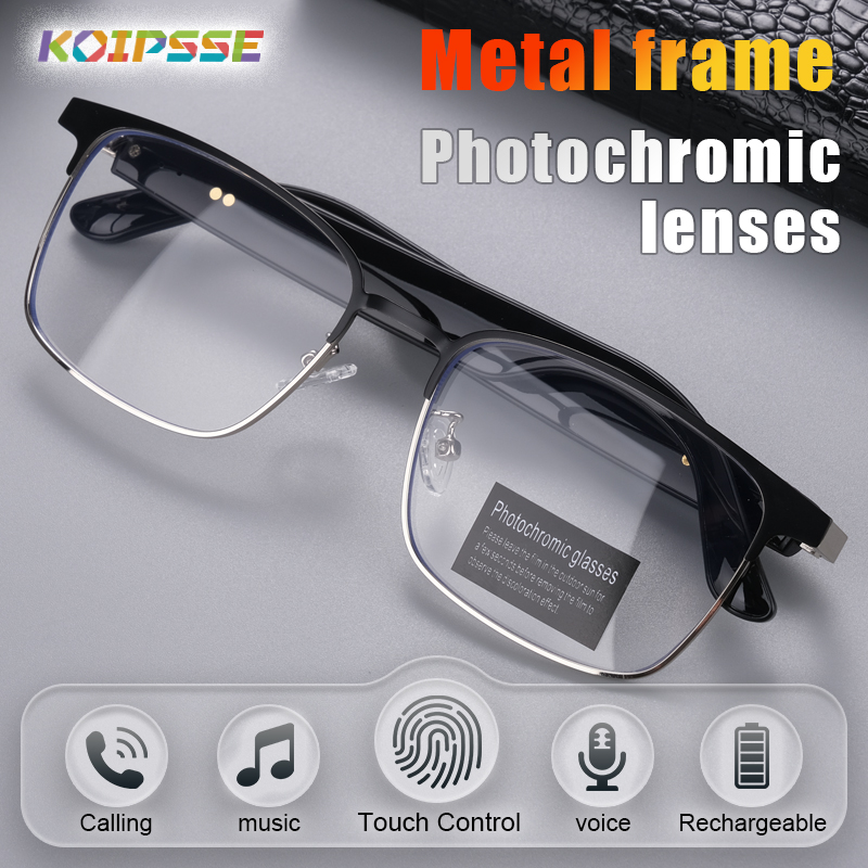Men'S Accessories Glasses - Koipsse Smart Glasses Metal Frame Color-Changing