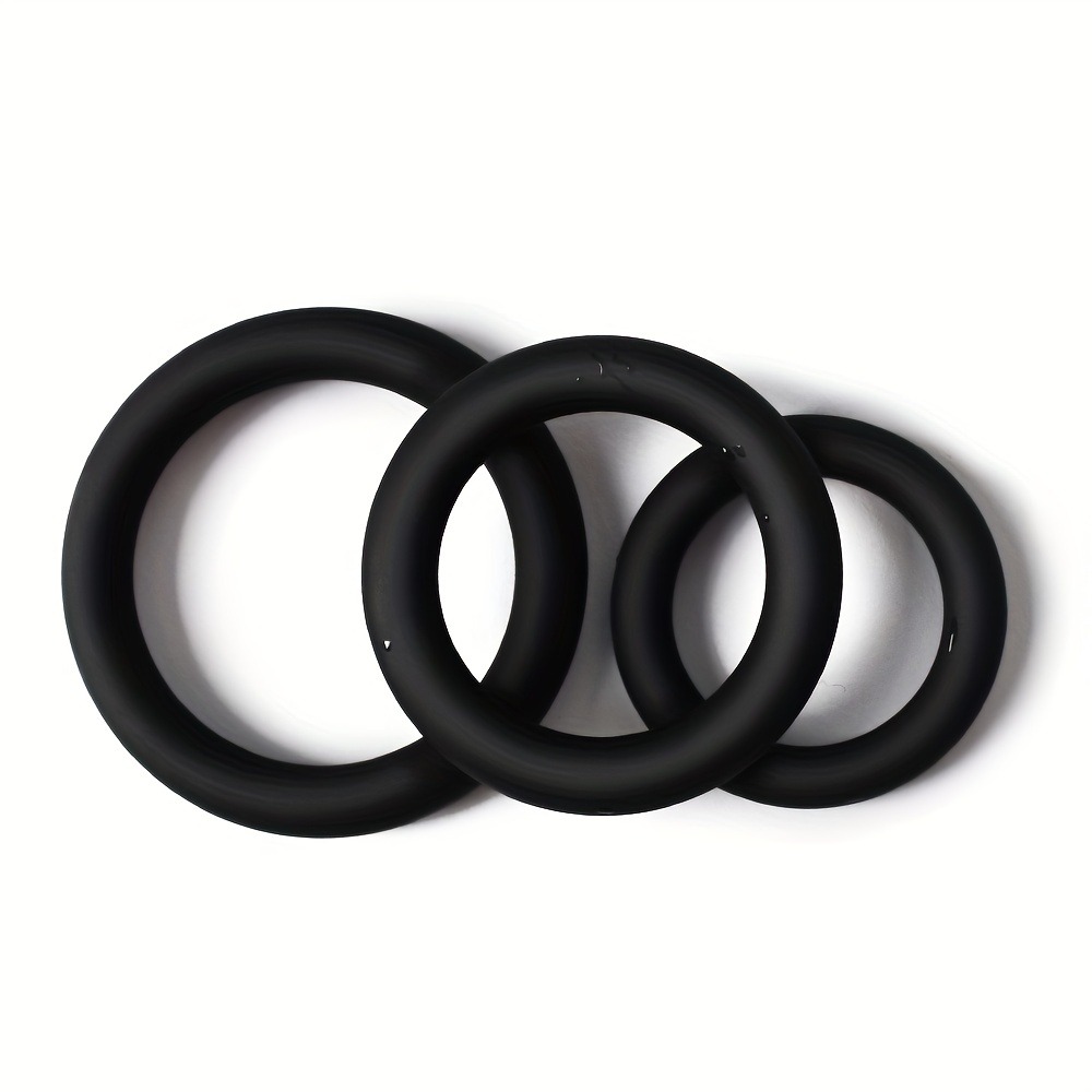 Men Accessories Combo - 3PCS Silicone Penis Rings Set Delay