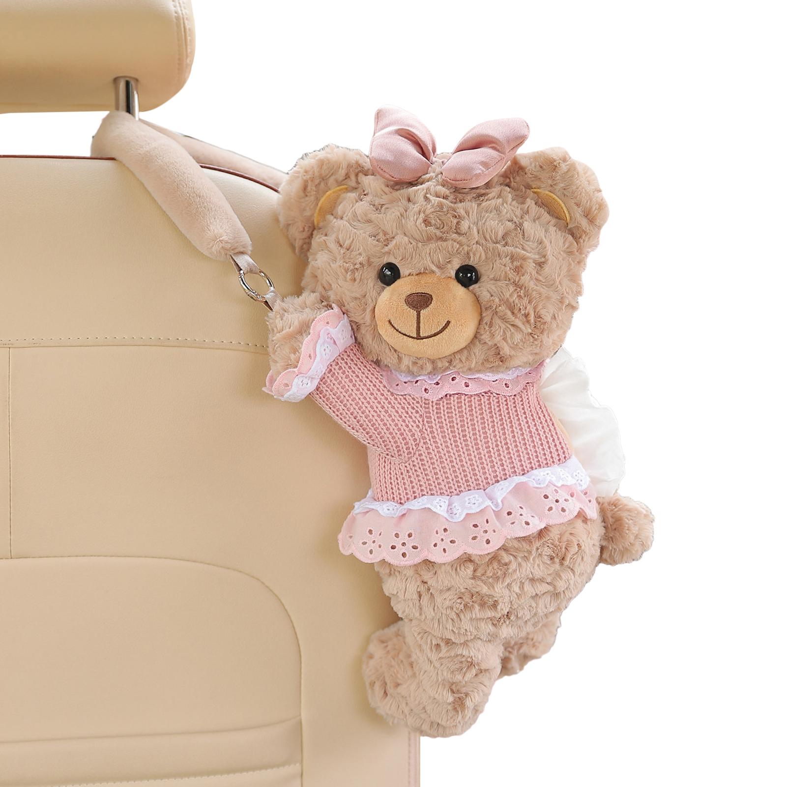 Men'S Accessories Rack - Car Tissue Box Bear Cartoon Hanging