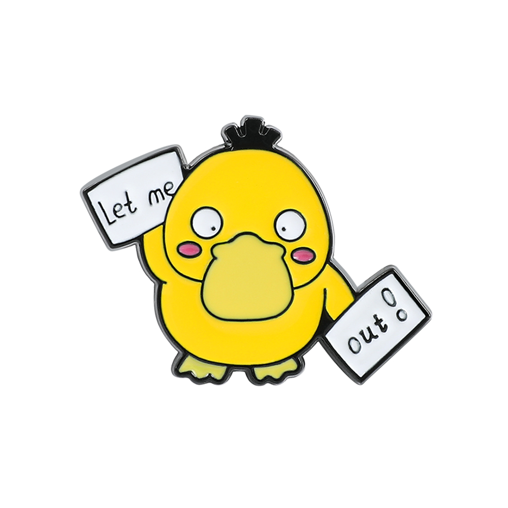 Lapel Pin Enamel - 1 Pc ​Anime Duckling Brooch Cartoon