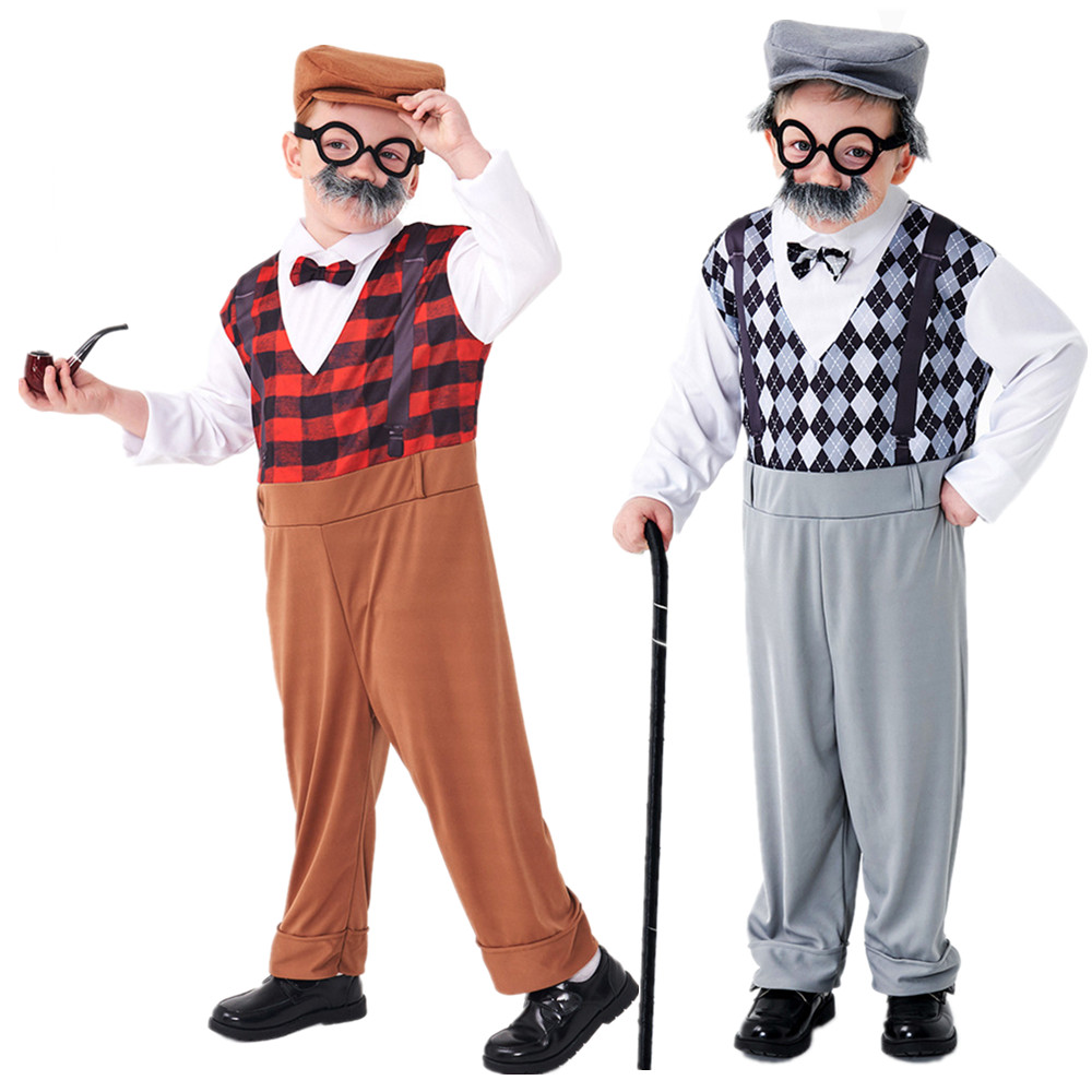 Men'S Accessories Glasses - Halloween Cosplay Old Man Costume for