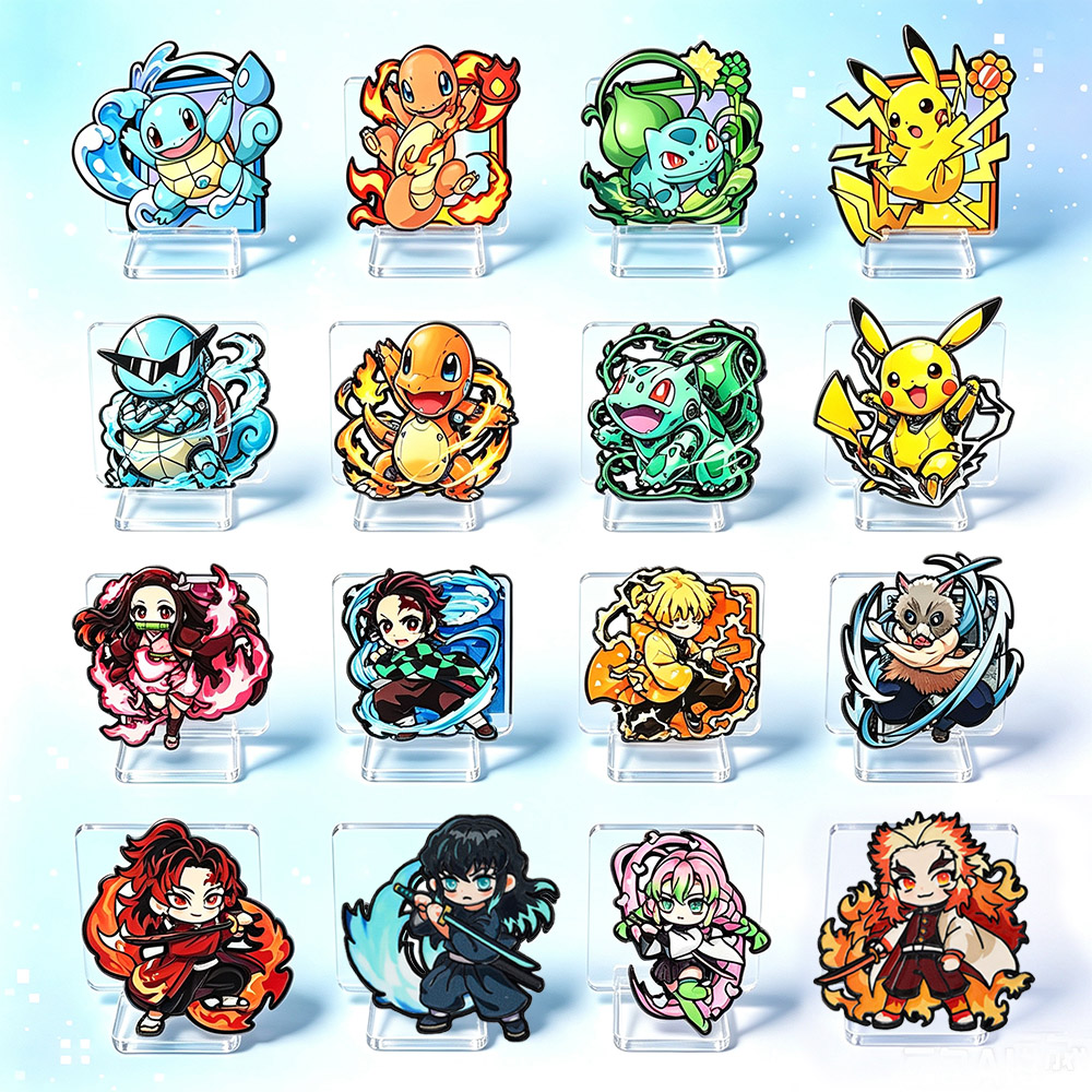 8Pcs Anime Pokemon & Demon Sla - đánh giá và giá Lapel Pin Enamel