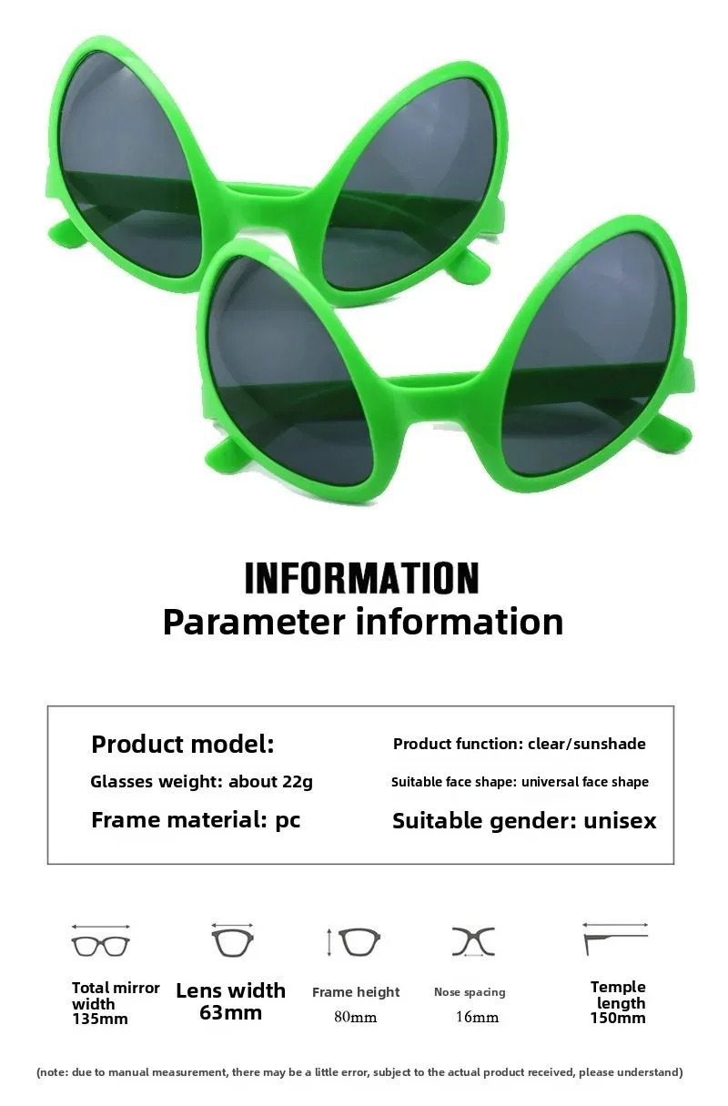Green Alien Martian Quirky Sun - đánh giá và giá Men'S Accessories Glasses