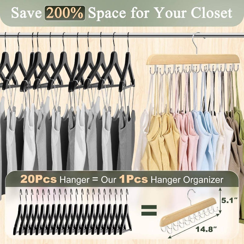 Wooden Tie Hangers Belt Rack W - đánh giá và giá Men'S Accessories Wardrobe