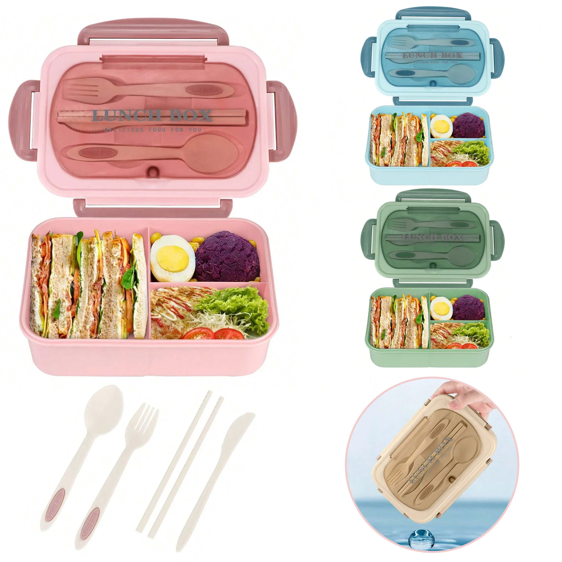 Adult Bento Box with 3 Compart - đánh giá và giá Men'S Accessories Rack