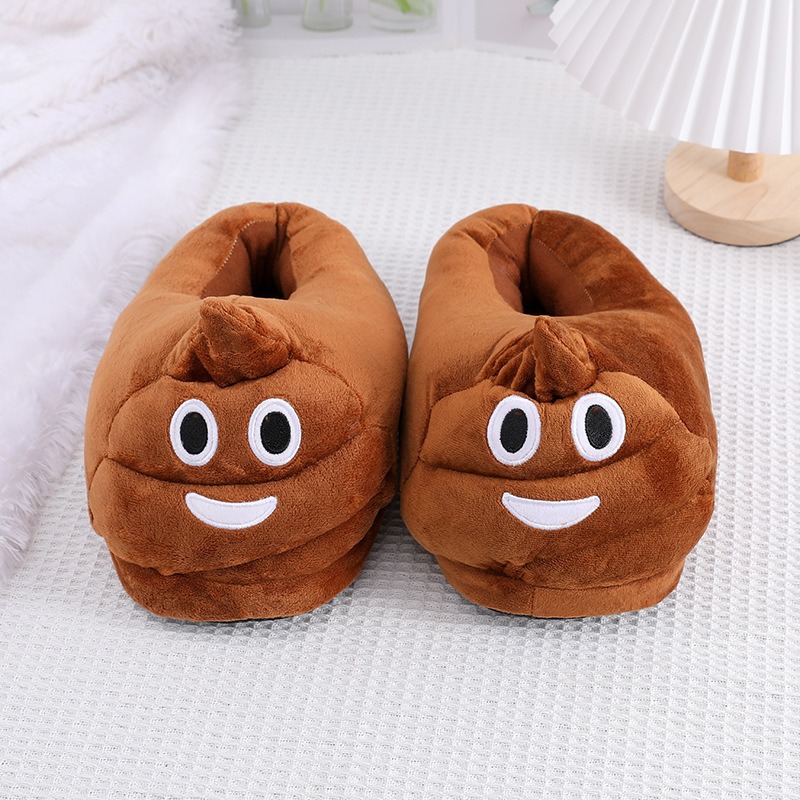 Funny Poop Emoji Plush Slipper - đánh giá và giá Men'S Accessories Rack
