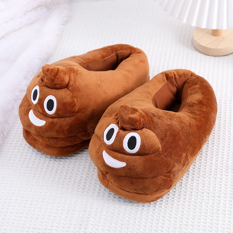 Funny Poop Emoji Plush Slipper - đánh giá và giá Men'S Accessories Rack