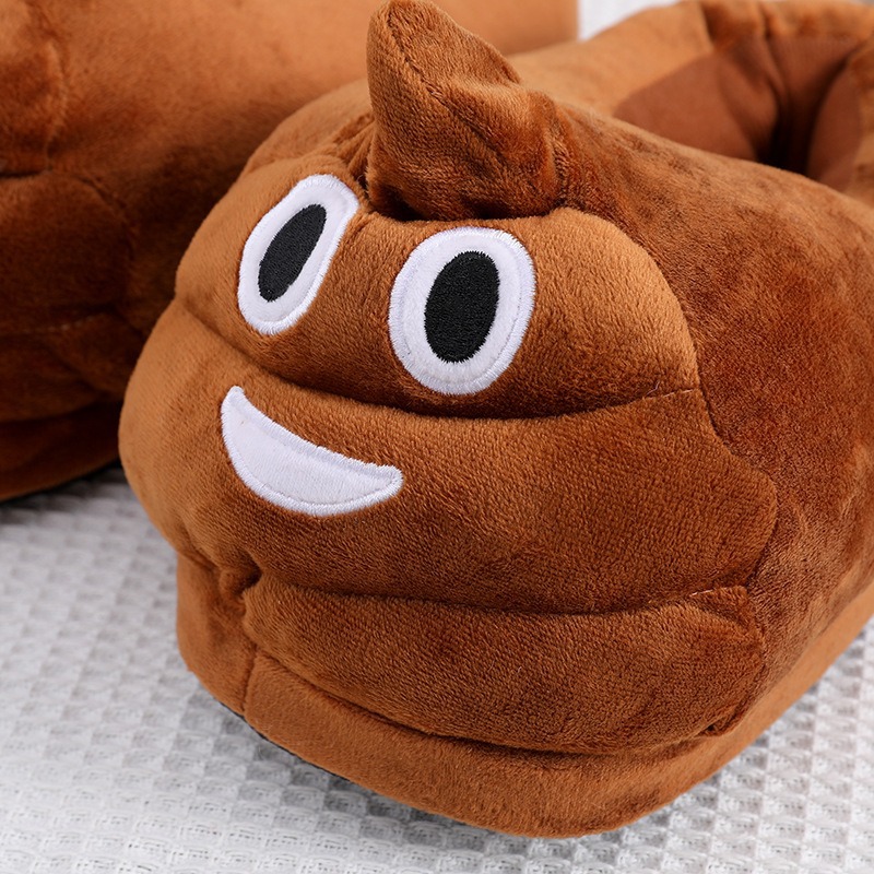 Funny Poop Emoji Plush Slipper - đánh giá và giá Men'S Accessories Rack