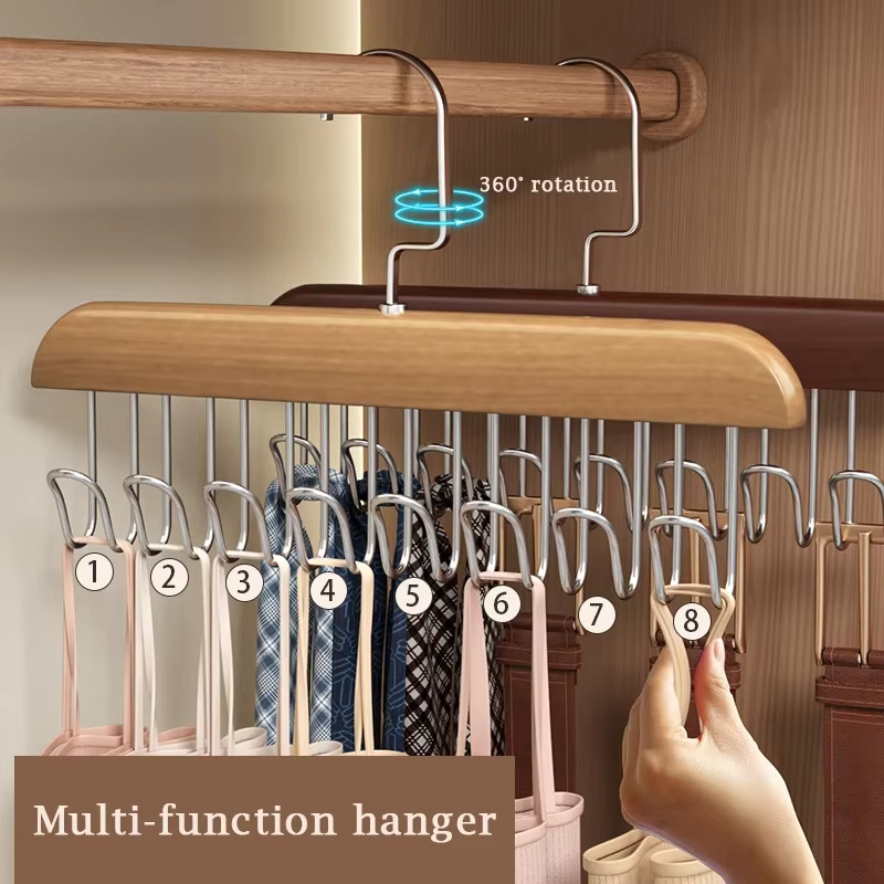 Solid Wood 8 Hook Belt Hanger  - đánh giá và giá Men'S Accessories Wardrobe