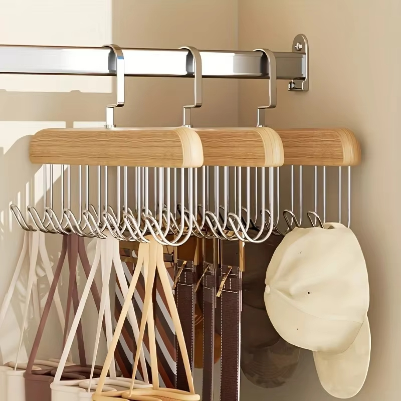 Solid Wood 8 Hook Belt Hanger  - đánh giá và giá Men'S Accessories Wardrobe