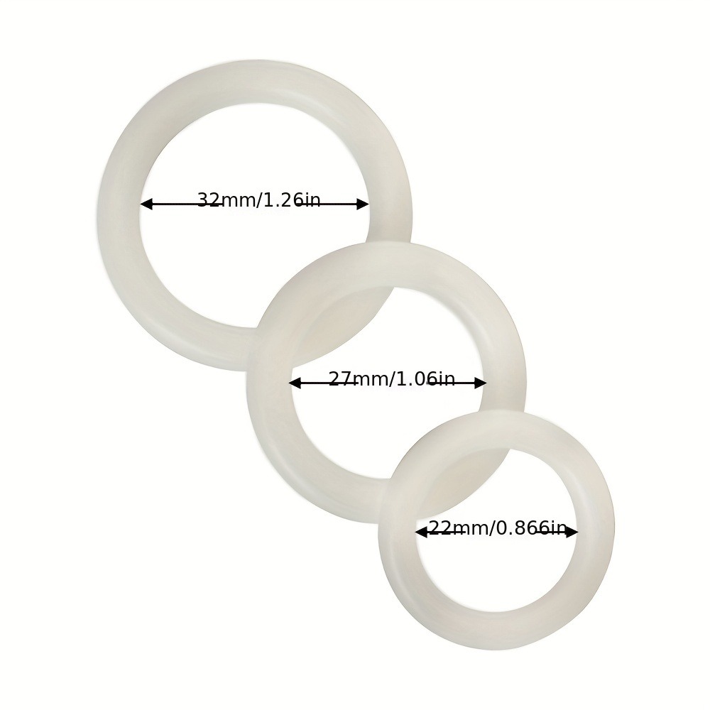 3PCS Silicone Penis Rings Set  - đánh giá và giá Men Accessories Combo