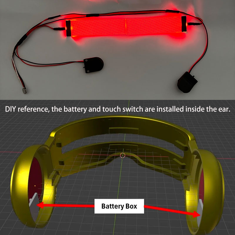 Red Flexible Bendable DIY LED  - đánh giá và giá Men Accessories Combo