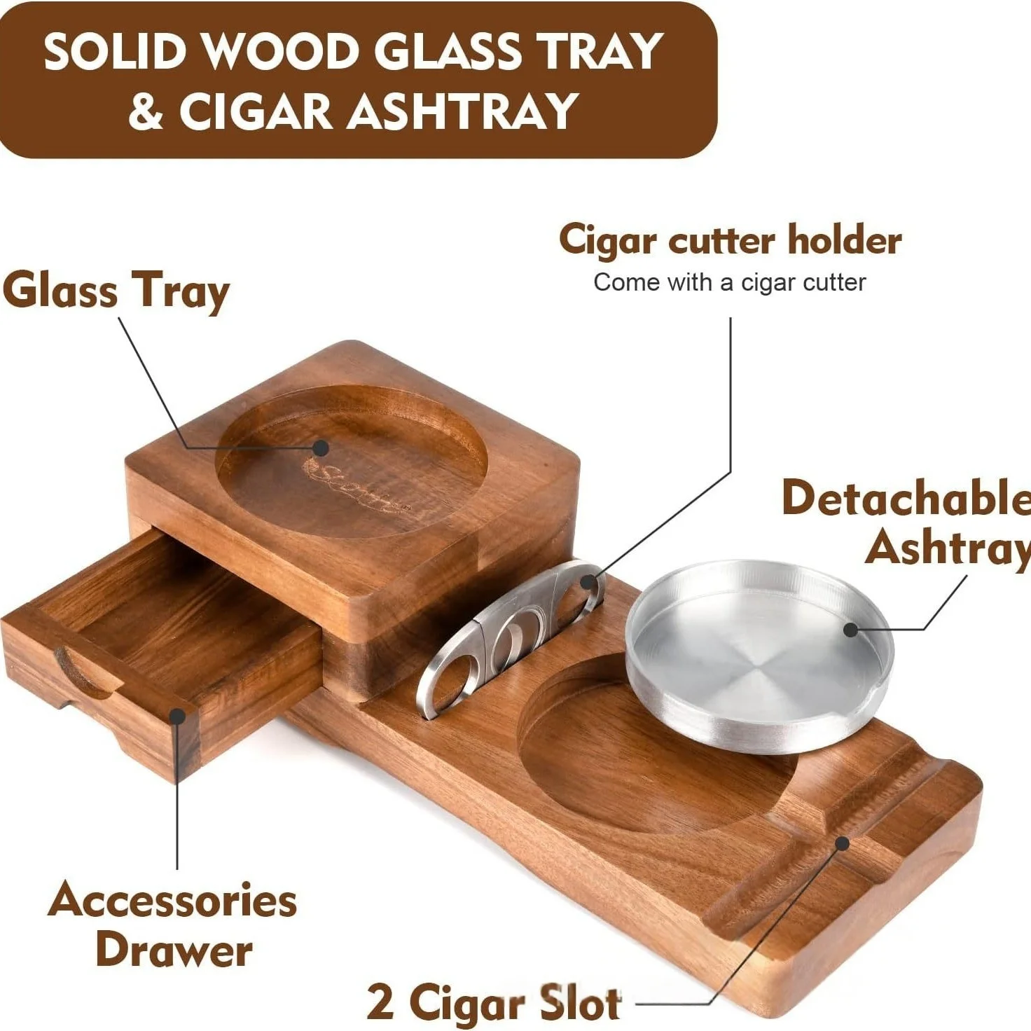 Luxury Cigar Accessories Box w - đánh giá và giá Cigar Cutter Set