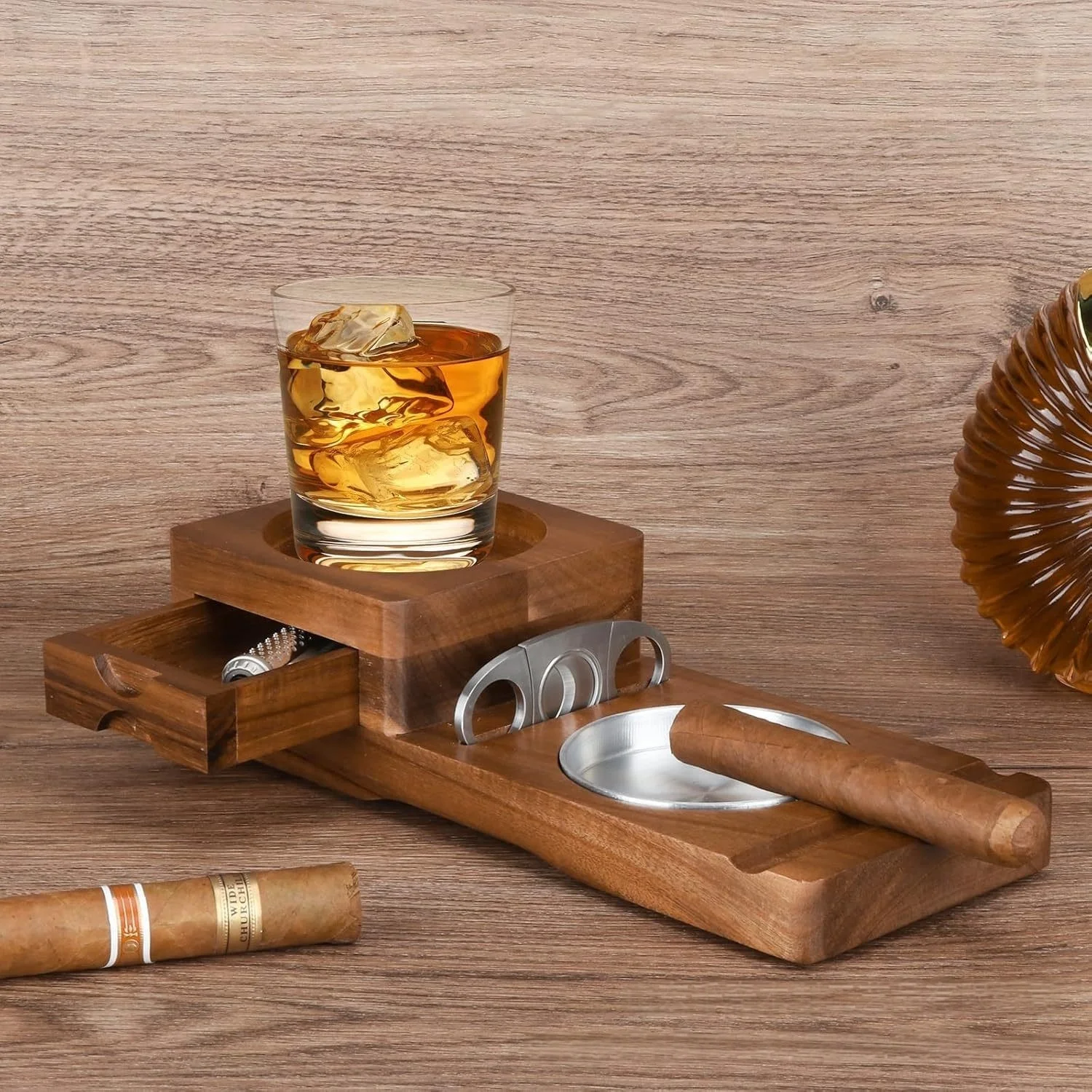 Luxury Cigar Accessories Box w - đánh giá và giá Cigar Cutter Set