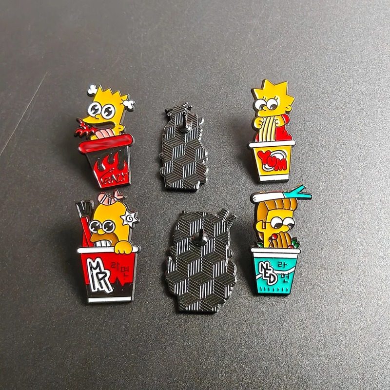 6pcs Set The Simpsons Cute fun - đánh giá và giá Lapel Pin Enamel