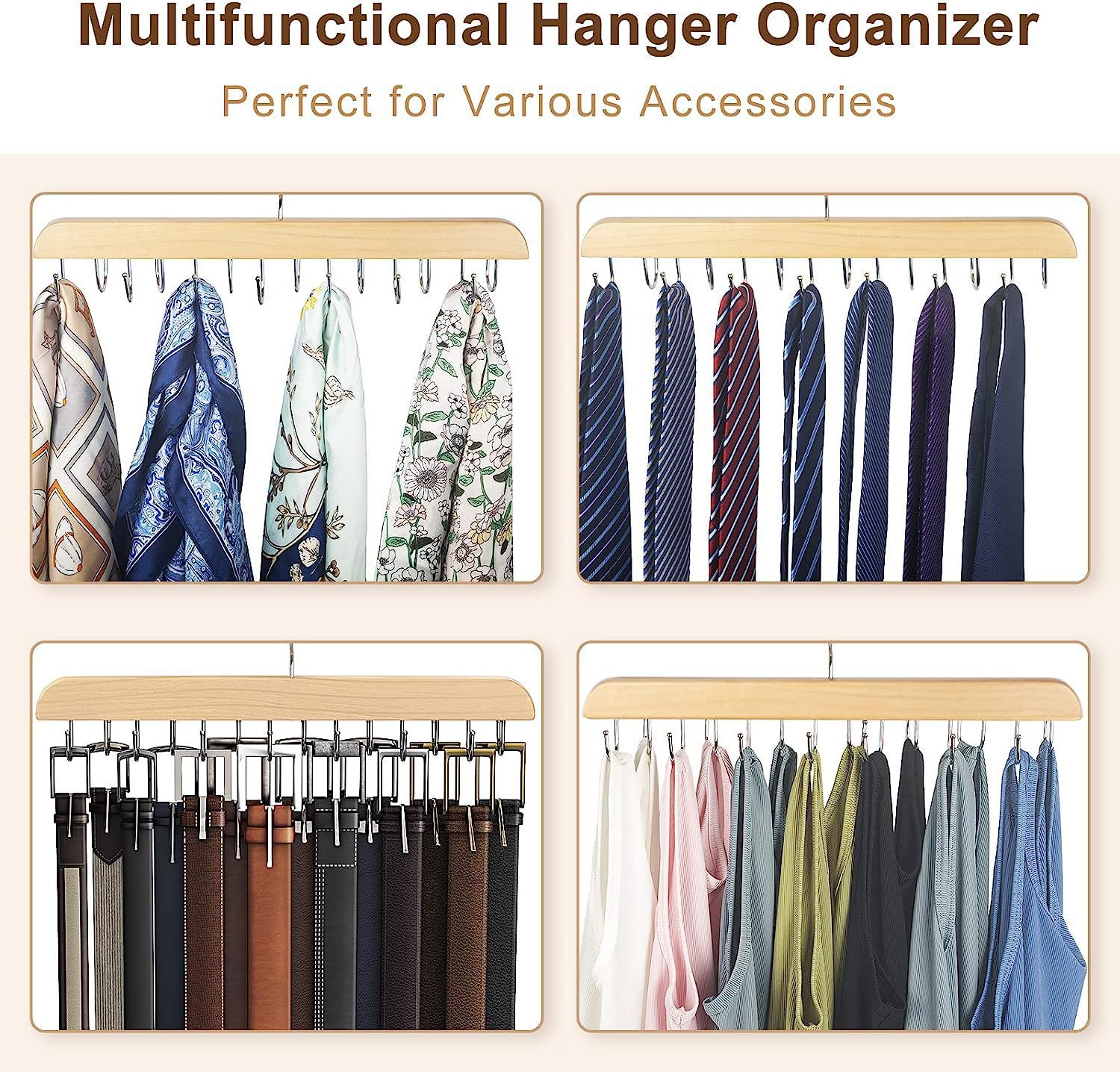 Wooden Belt Rack Women Storage - đánh giá và giá Men'S Accessories Wardrobe