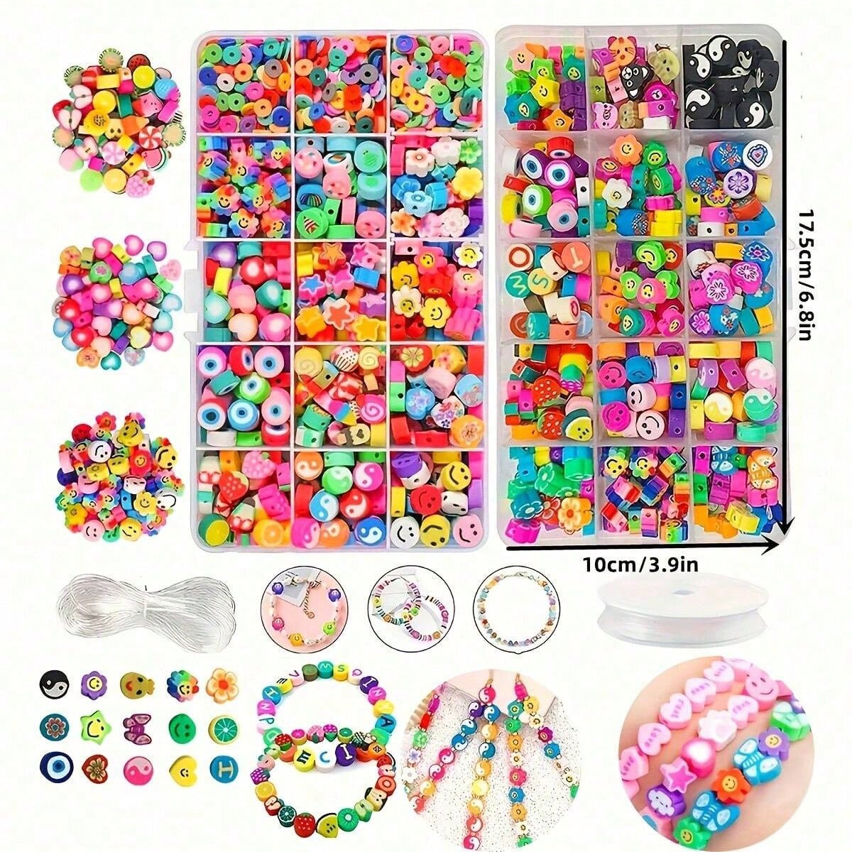 1450/1200/250pcs Polymer Clay  - đánh giá và giá Bead Bracelet Men