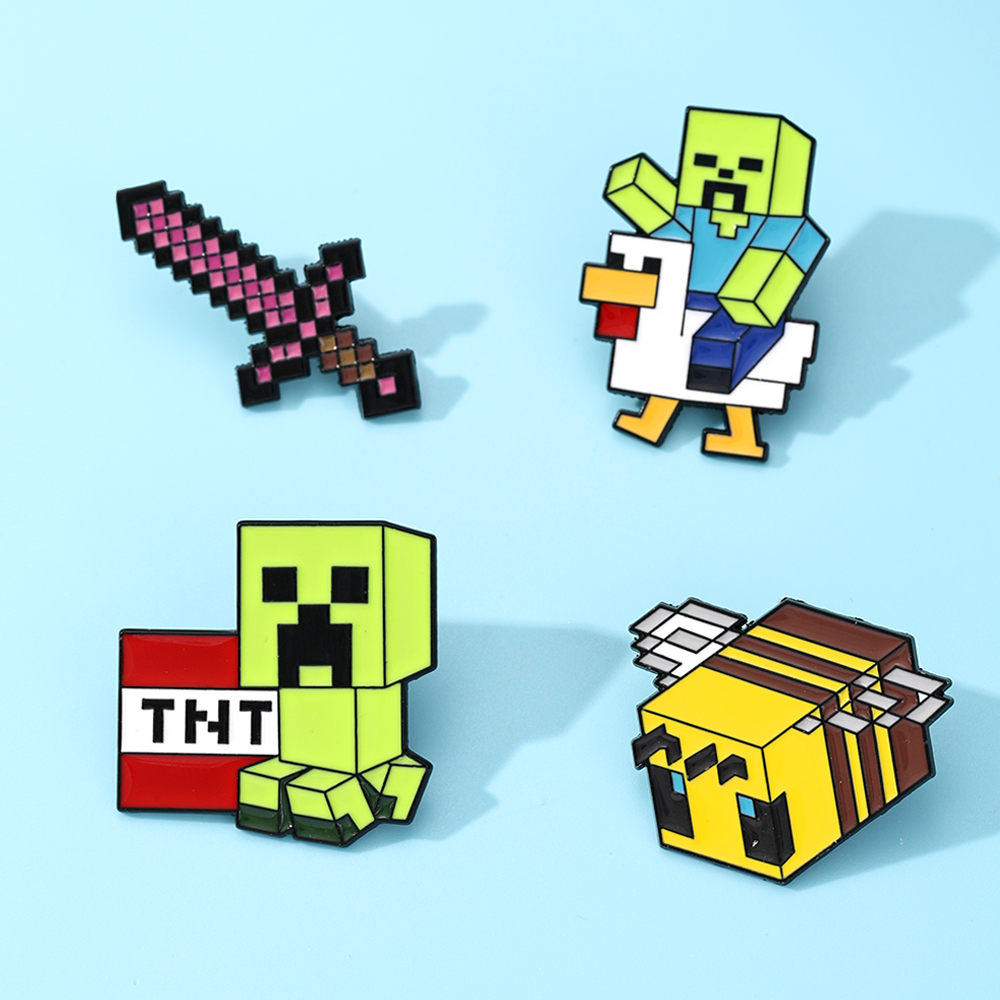 4pcs Cute Baby Zombie Chicken  - đánh giá và giá Lapel Pin Enamel