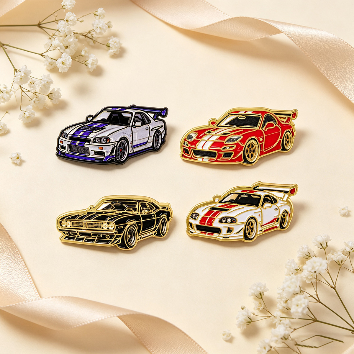 4pcs/set Racing Cars Brooch fo - đánh giá và giá Men Accessories Kit