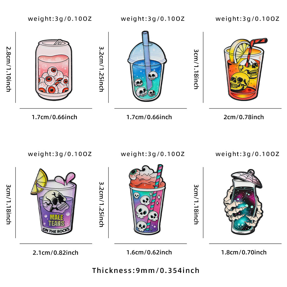 6pcs Cool Halloween Enamel Pin - đánh giá và giá Lapel Pin Enamel