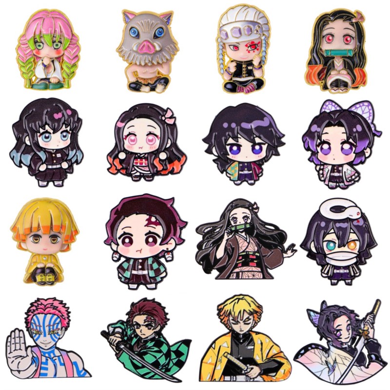 Cute Q Version Kimono Cartoon  - đánh giá và giá Lapel Pin Enamel