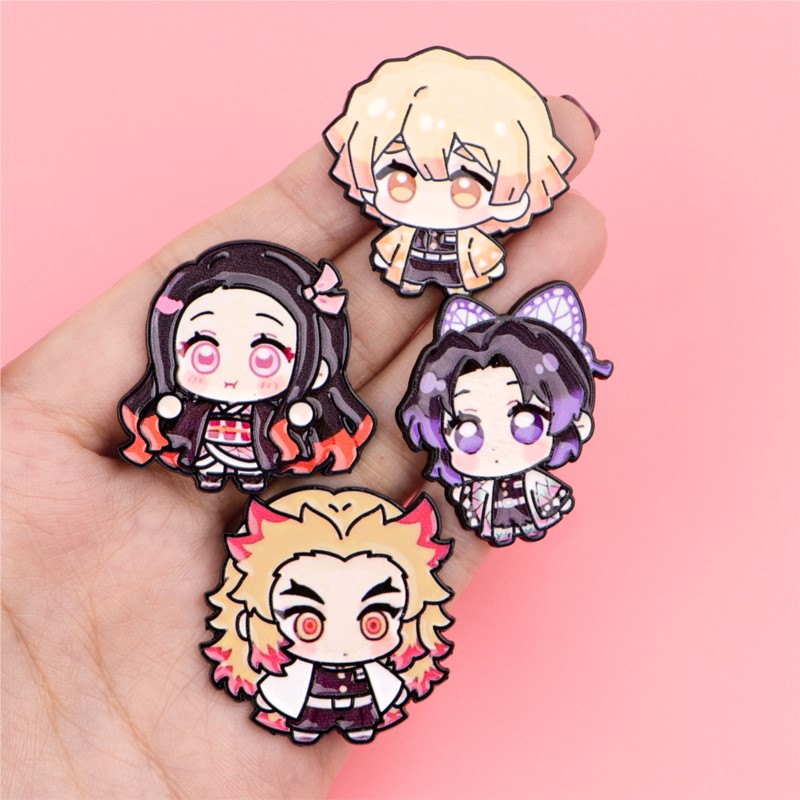 Cute Q Version Kimono Cartoon  - đánh giá và giá Lapel Pin Enamel