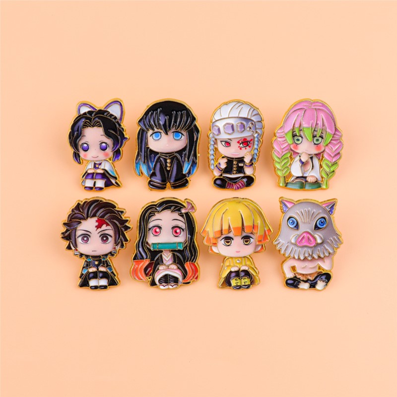 Cute Q Version Kimono Cartoon  - đánh giá và giá Lapel Pin Enamel