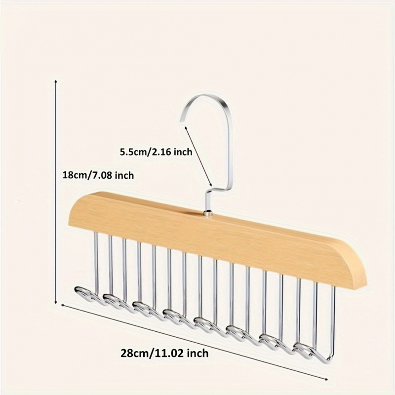 8 hook Wooden Belt Rack Storag - đánh giá và giá Men'S Accessories Wardrobe
