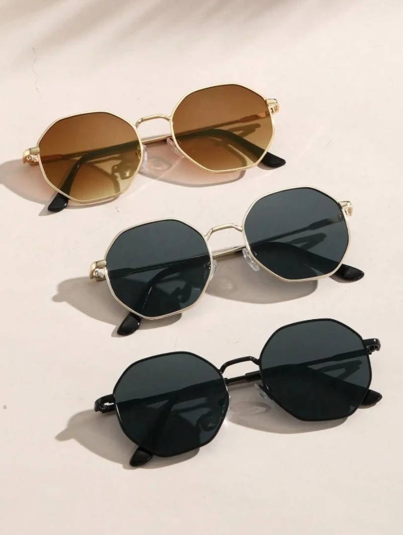 1/3 Pcs Metal Geometric-Round  - đánh giá và giá Men'S Accessories Glasses