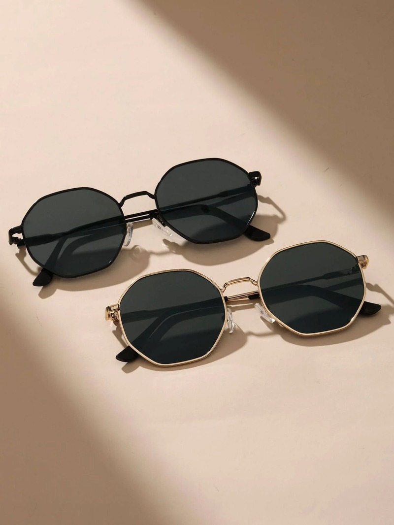 1/3 Pcs Metal Geometric-Round  - đánh giá và giá Men'S Accessories Glasses