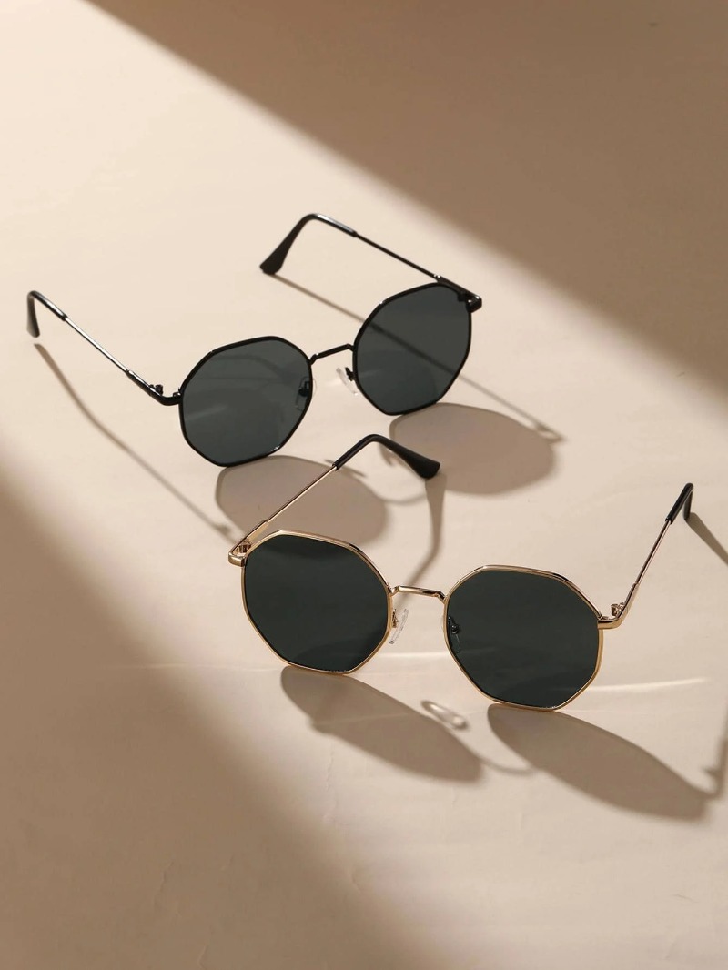 1/3 Pcs Metal Geometric-Round  - đánh giá và giá Men'S Accessories Glasses