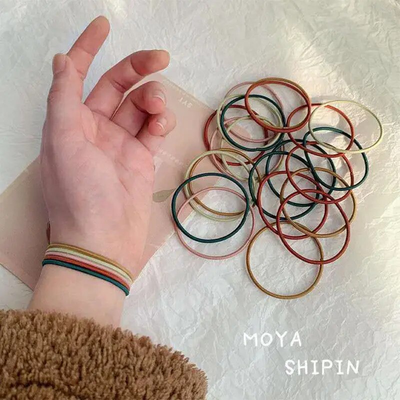 100PCS/Set Hair Ties Elastic R - đánh giá và giá Men Accessories Kit