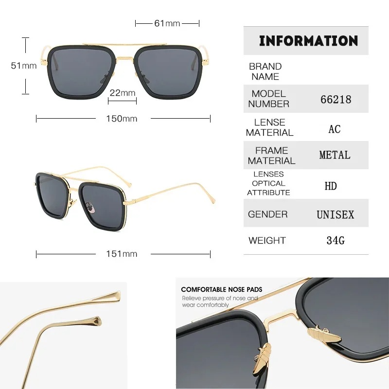 Steam Punk Tony Stark Sunglass - đánh giá và giá Men'S Accessories Glasses