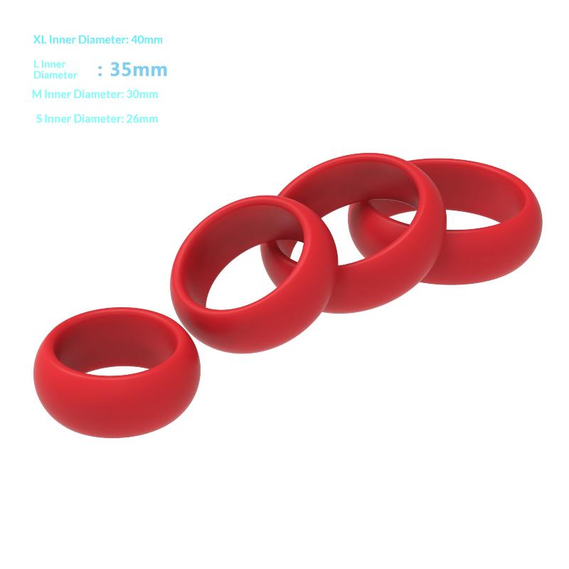 4Pcs Silicone Penis Ring Set f - đánh giá và giá Men Accessories Combo